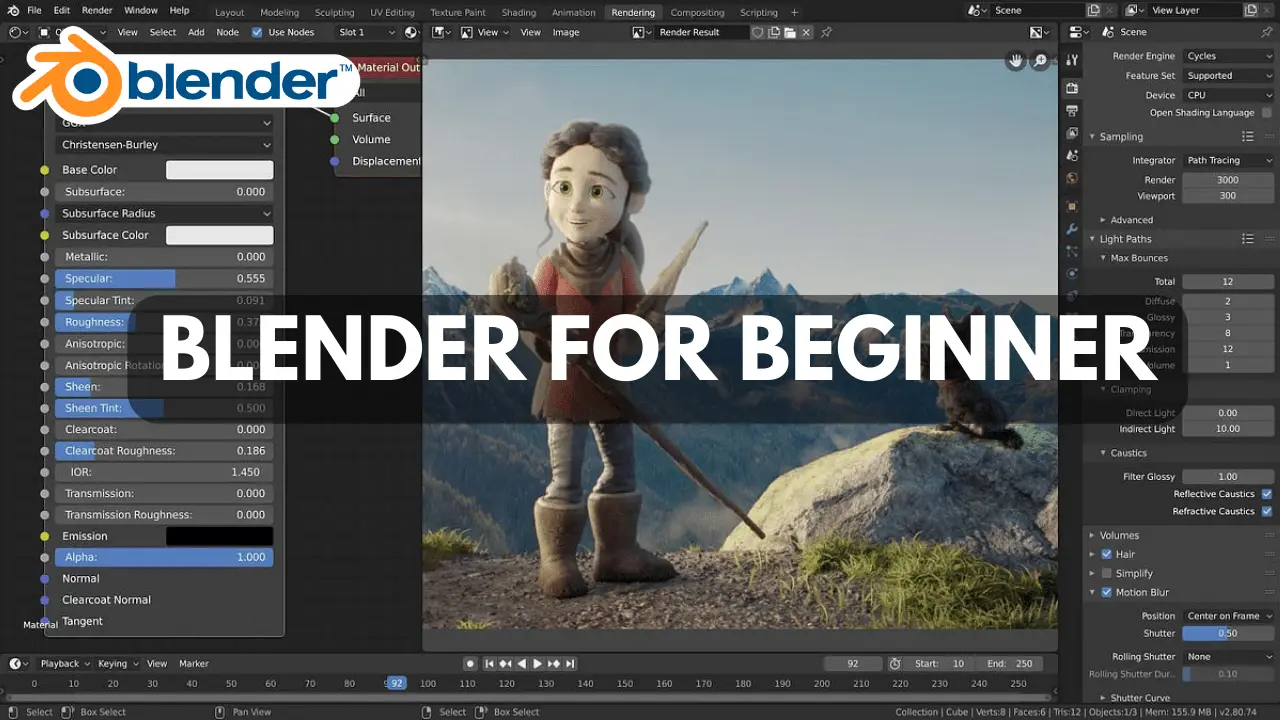 Getting Started with Blender: Learn the basics of Blender to kickstart your 3D modeling and animation journey.