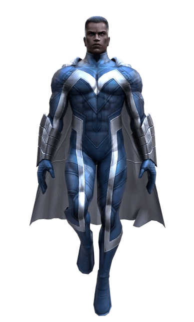 BlueMarvel 3d Model with Animations High-Quality Superhero