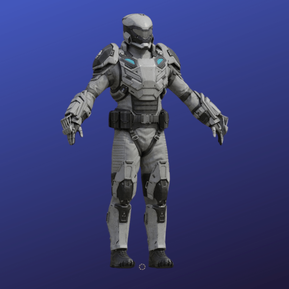 Silver Sable Armor Agent 3D model