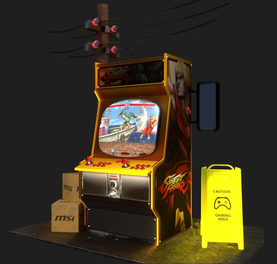 Arcade Gaming Room 3D Model