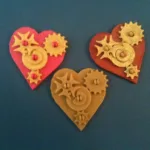 Snap-Together Valentine Gears Pin and Pendant